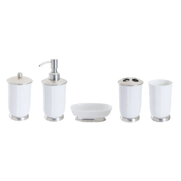 Set de toilette (5 pièces) Métal & Porcelaine - Set de toilette (5 pièces)